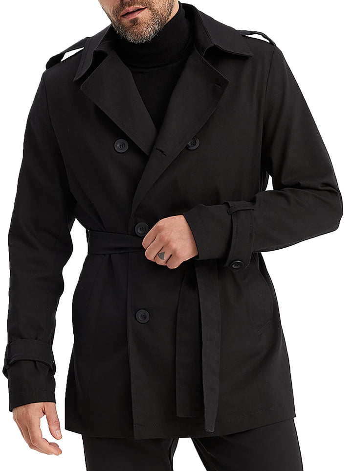 Leif Nelson Trenchcoat Herren kurze Jacke Kurzmantel Halbmantel Business Übergangsjacke Männer Lange