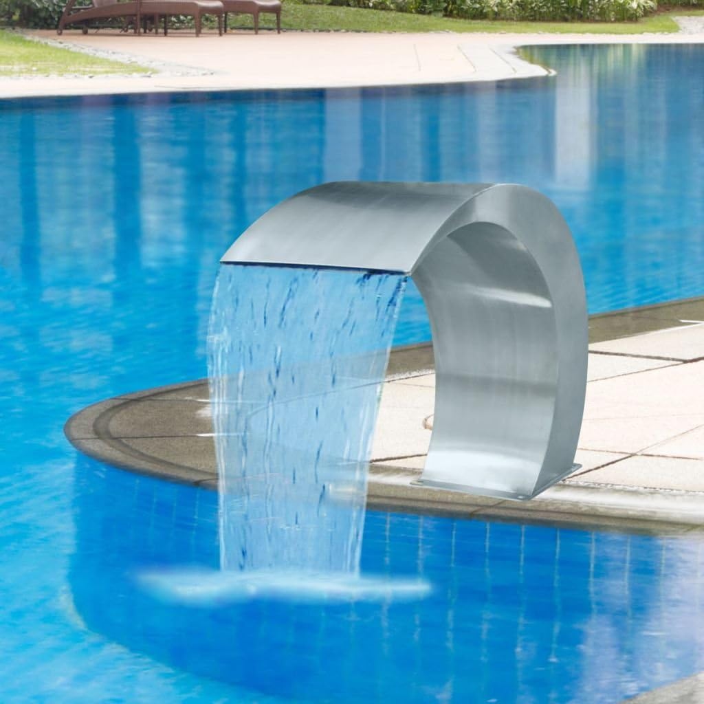 yorten Wasserfall Schwalldusche mit gebogenem Edelstahlelement aus Edelstahl 45 x 30 x 60 cm(B x T x