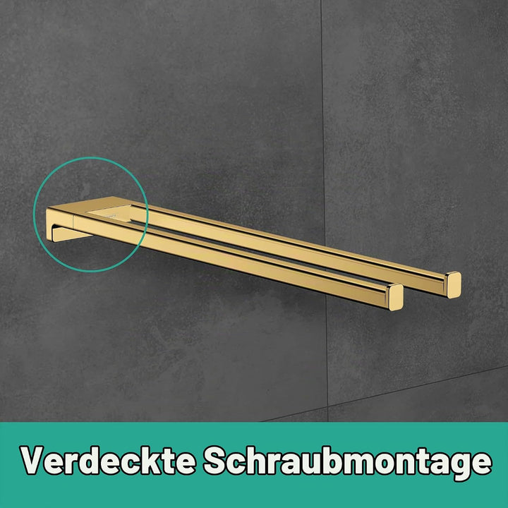 hansgrohe Handtuchstange AddStoris, Handtuchhalter 44.5cm, Badetuchhalter, Mattweiss Mattweiss Handt