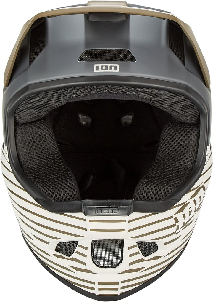 Ion Scrub Amp DH Fahrrad Helm grau/weiss/grün 2024 Grau M (56-58cm), Grau M (56-58cm)