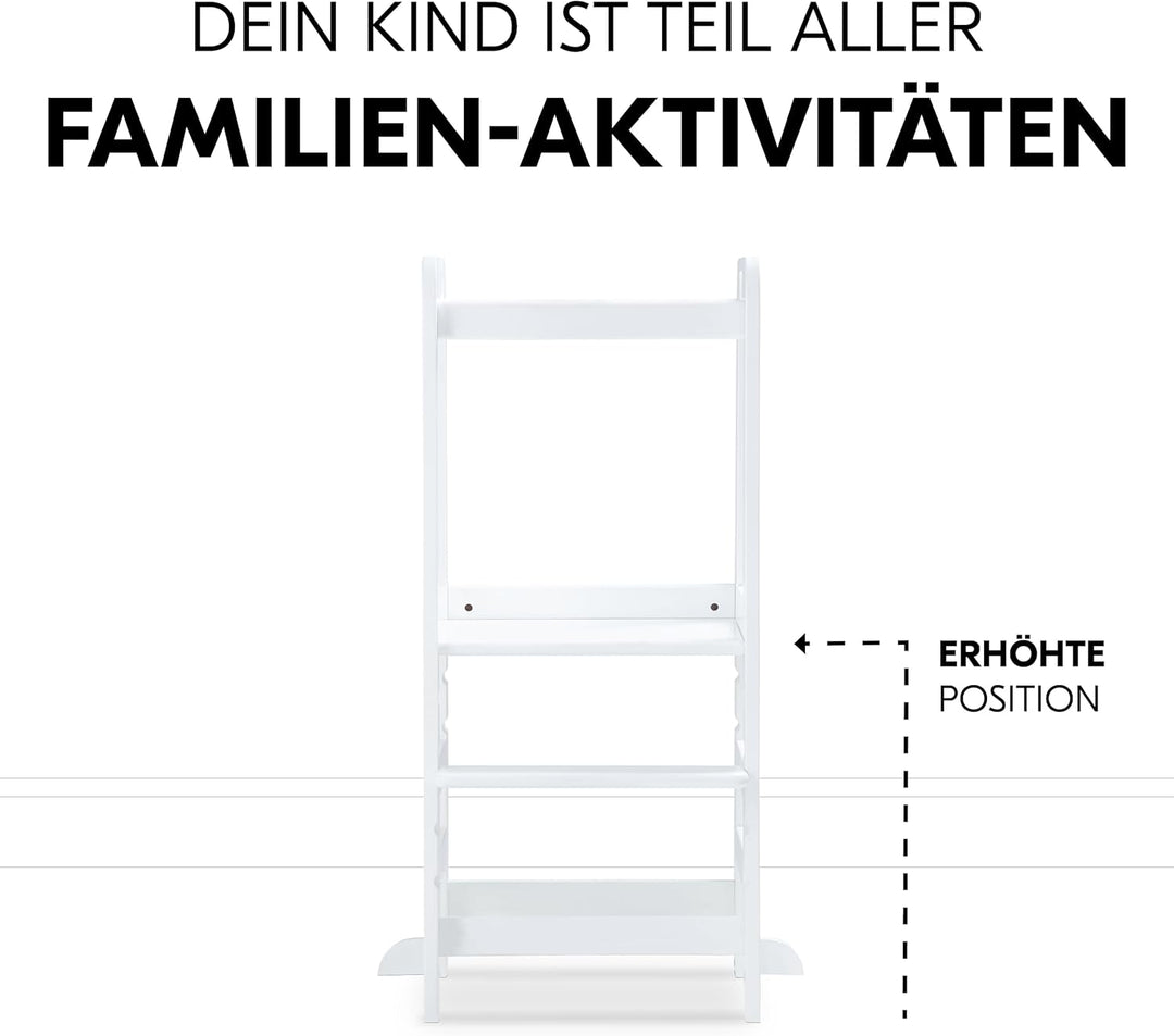 hauck Learn N Explore Natural inkl. Puzzle N Fit – Mitwachsender Kinder Lernturm aus Buchenholz, ab