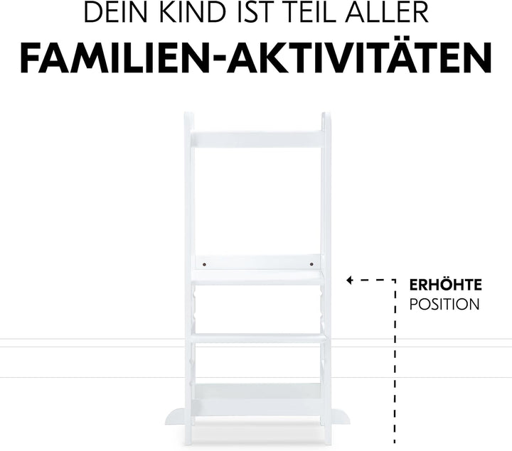 hauck Learn N Explore Natural inkl. Puzzle N Fit – Mitwachsender Kinder Lernturm aus Buchenholz, ab