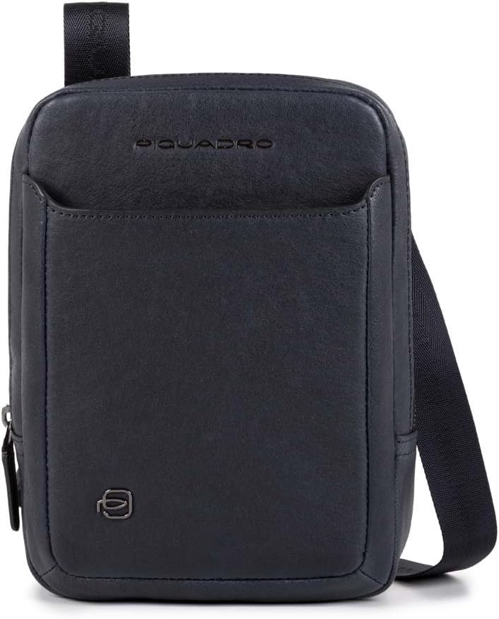 Piquadro Black Square Umhängetasche Leder 17 cm Marrone, Marrone