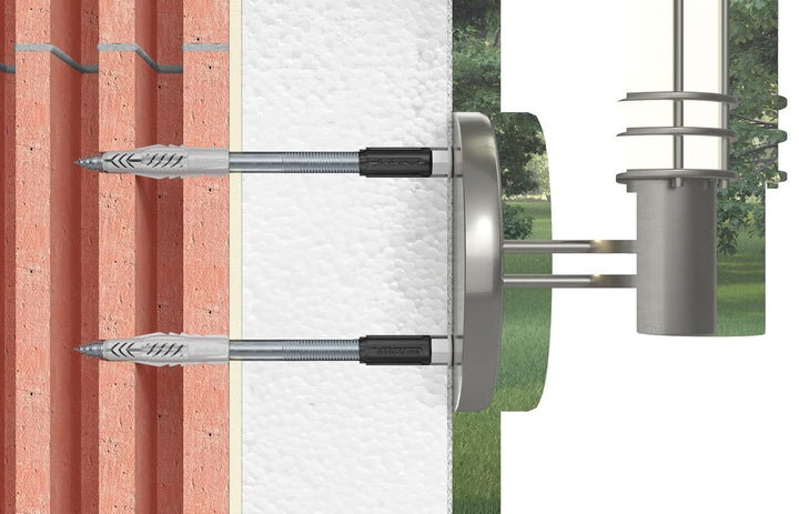 fischer Abstandsmontagesystem Thermax 8/140 M6 (2) für Dämmstoffe, Dämmstoffdübel zur Befestigung le