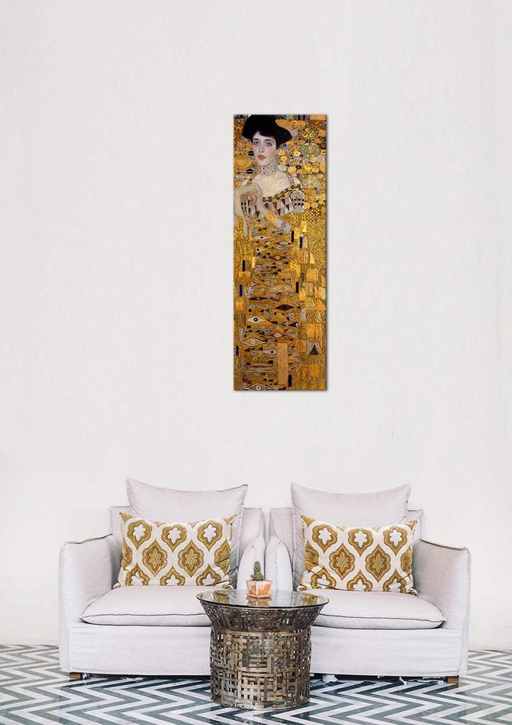 Bilderdepot24 Bild auf Leinwand | Gustav Klimt Adele Bloch Bauer I in 30x90 cm als Wandbild | Wand-d