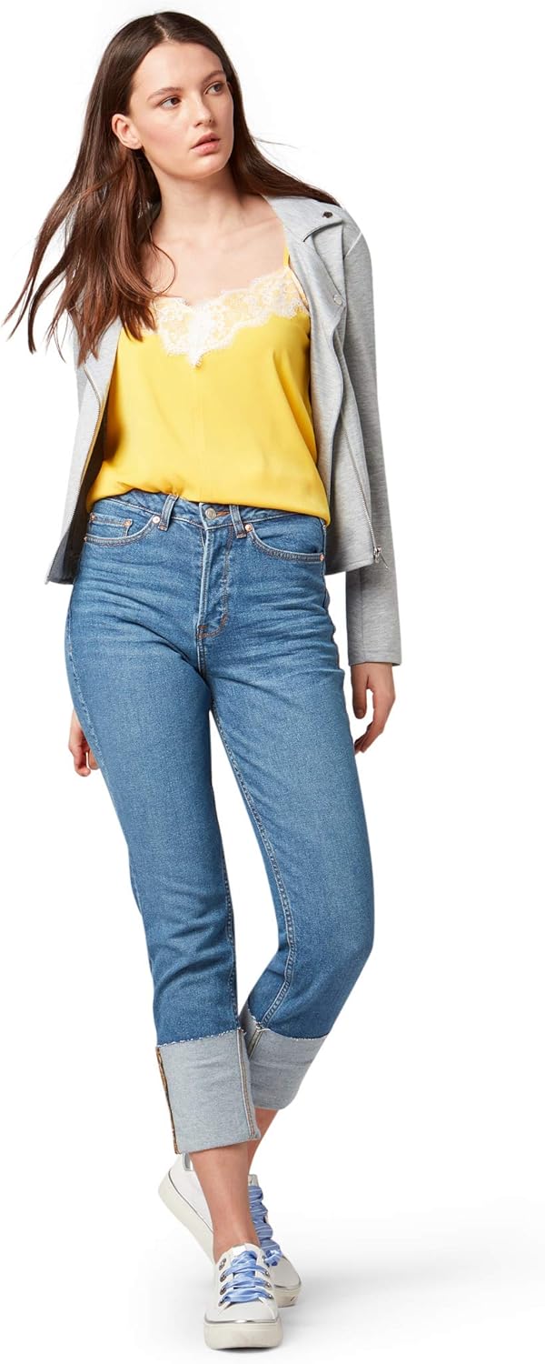 TOM TAILOR Denim Damen Woven Camisole, XL Top, Gelb (Golden Yellow 17278)