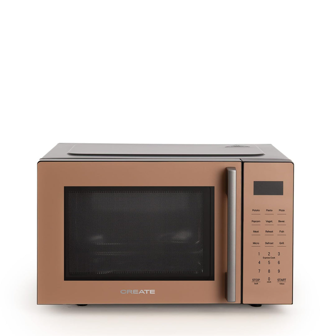 CREATE/MICROWAVE STUDIO/Mikrowelle mit Grillfunktion und Backofen Mokka/Fassungsvermögen 23L, Drehte
