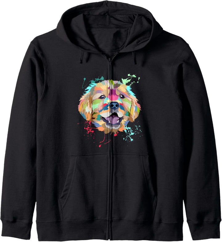 Golden Retriever Hund Hundemama Hundepapa Goldi Hunderasse Kapuzenjacke