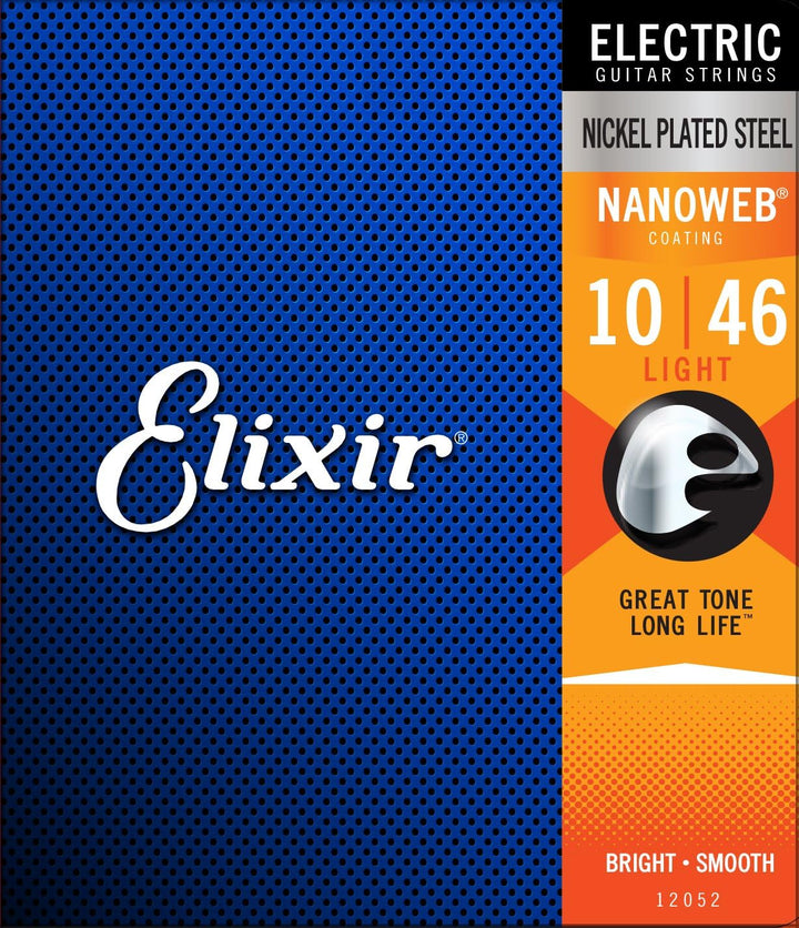 Elixir® Saiten 80/20 Bronze Akustik-Gitarrensaiten mit NANOWEB® Beschichtung, Extra Light (.010-.047