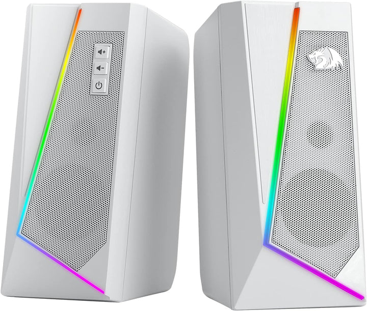 Redragon GS520 RGB-Desktop-Lautsprecher, 2.0-Kanal-PC-Stereo-mit 6bunten LED-Modi,verbessertem Klang
