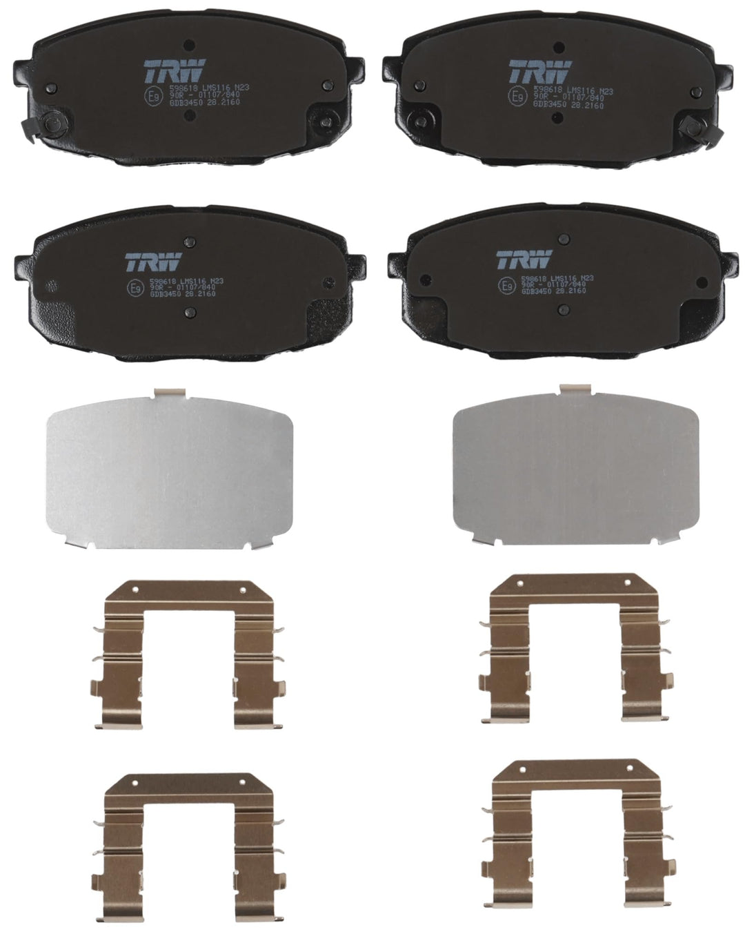 TRW GDB3450 Bremsbelagsatz, Scheibenbremse - (4-teilig)
