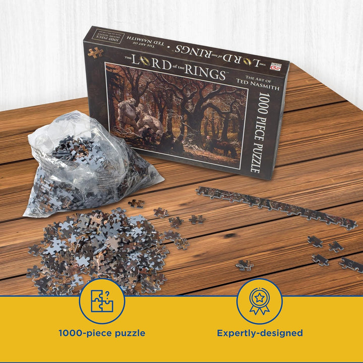 Thames & Kosmos , 696202, The Lord of The Rings: Trollshaws, 1000 Piece Jigsaw Puzzle, Puzzle, Ages