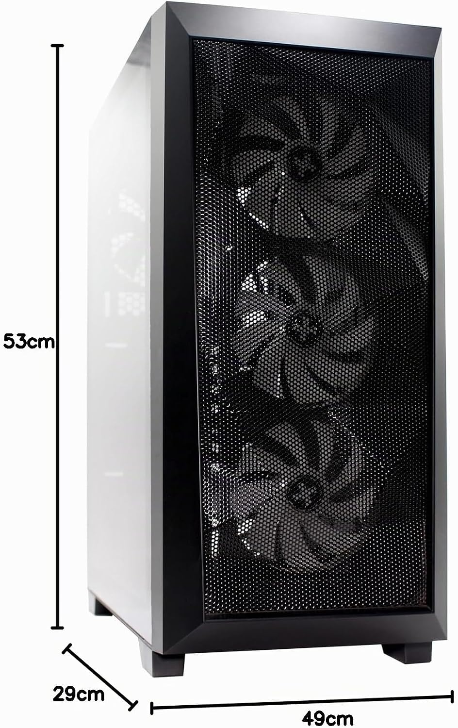 Xilence Xilent Breeze X712.RGB Gaming PC Gehäuse, 3X 120mm ARGB Lüfter, 1x 120mm PWM Lüfter, ATX Mid