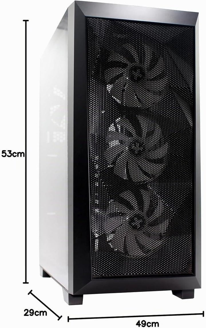 Xilence Xilent Breeze X712.RGB Gaming PC Gehäuse, 3X 120mm ARGB Lüfter, 1x 120mm PWM Lüfter, ATX Mid