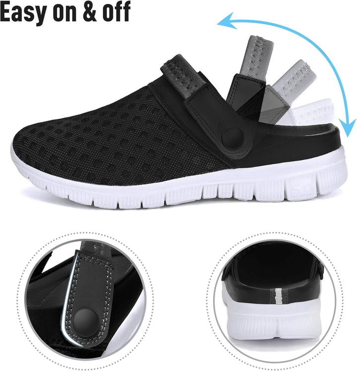 SAGUARO Sommer Clogs Herren Gartenschuhe Damen Hausschuhe Leicht Pantolette rutschfest Badelatschen