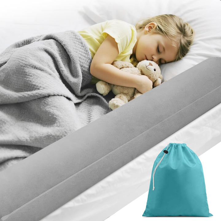 Bettschutzgitter Für Kinder, Aufblasbarer Rausfallschutz Bett Reise, Schutzkissen Bed Bumper mit rut