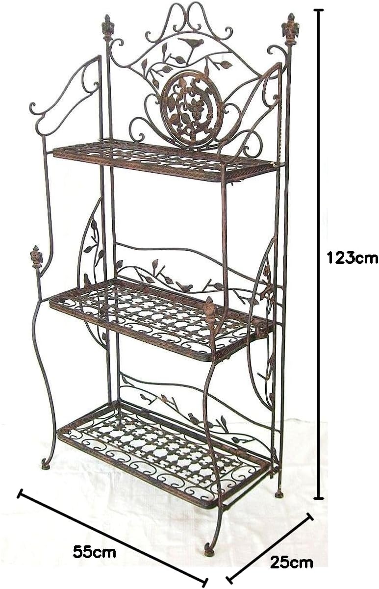 Denk Regal Avis aus Metall 1844 Schmiedeeisen Braun 123 cm Bücherregal Badregal Küchen