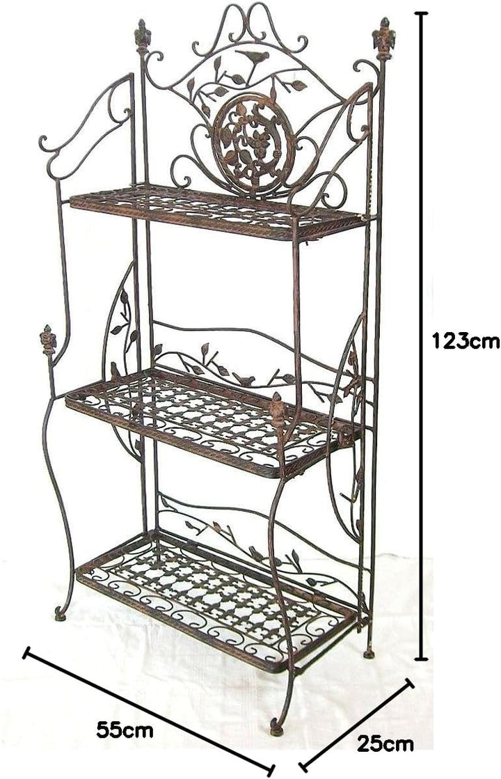 Denk Regal Avis aus Metall 1844 Schmiedeeisen Braun 123 cm Bücherregal Badregal Küchen