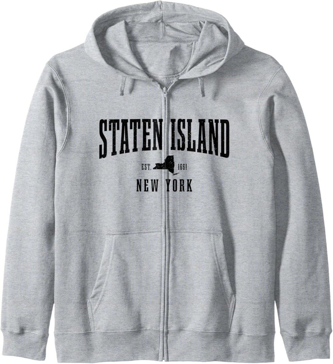 Staten Island Est. 1661 NY New York State Karte Stolz Kapuzenjacke