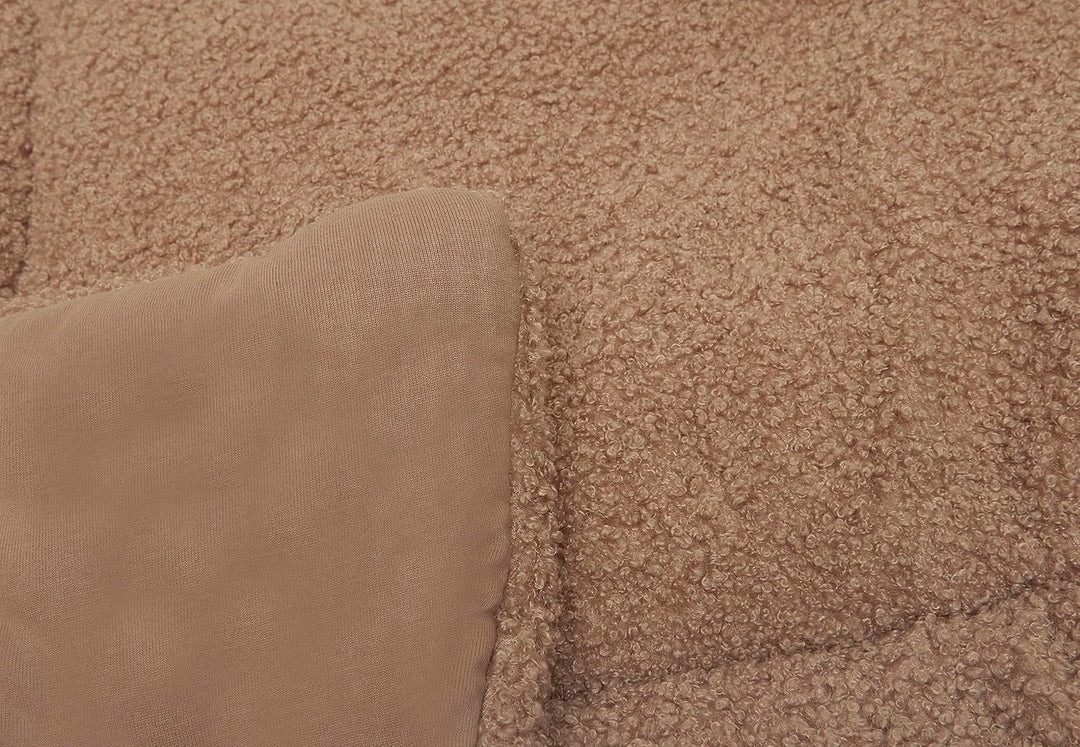 Jollein Krabbeldecke für Baby - Boucle, Biscuit - Laufgittereinlage - 75x95 cm - Spieldecke Baby - H