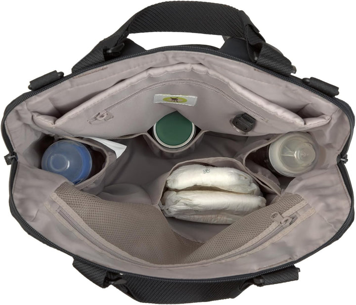 LÄSSIG Baby Wickelrucksack Wickeltasche mit Wickelunterlage, Kinderwagenbefestigung, Netztasche/GRE