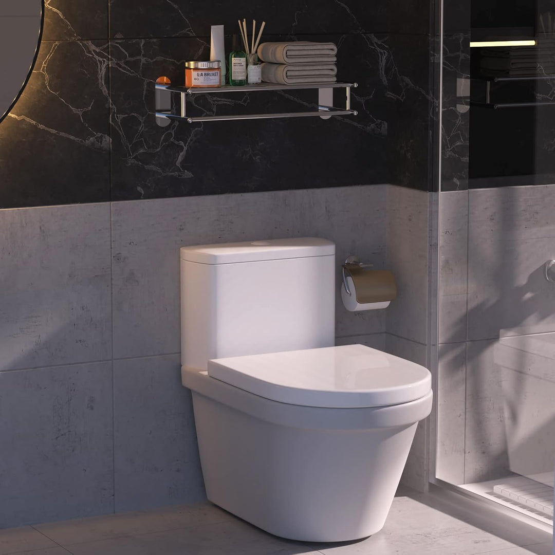Premium WC Sitz Toilettendeckel - Toilettensitz Mit Softclose Absenkautomatik und Quick-Release Funk