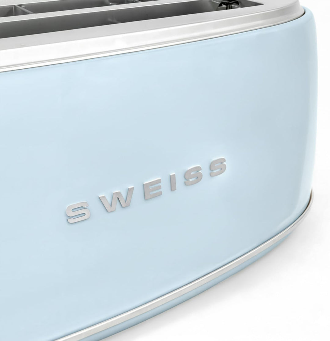 SWEISS Toaster GRV6 Vintage, 2 Toastschlitze, 6 Leistungsstufen, Auftaufunktion, Baguette-Funktion,