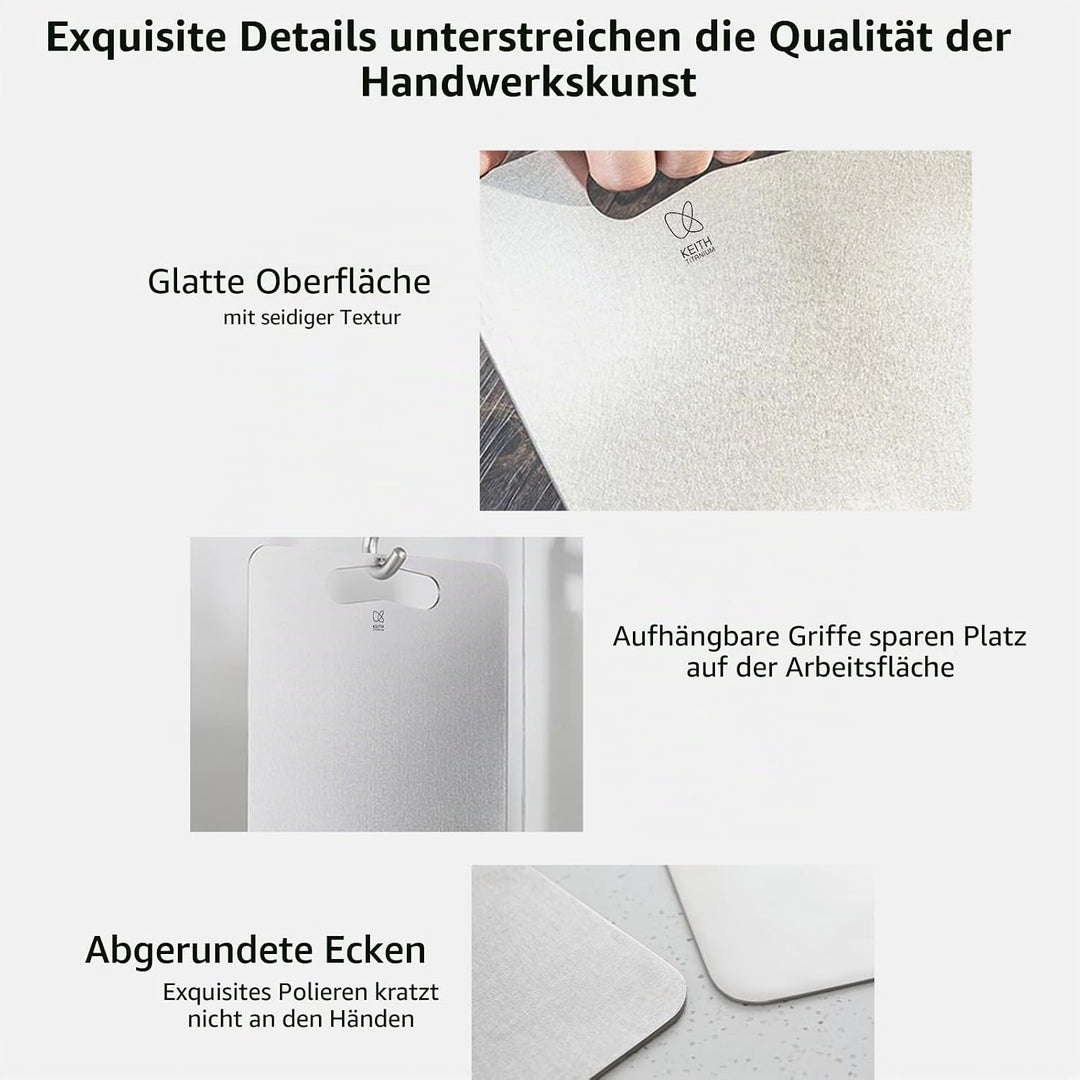 KEITH Titan Schneidebrett, doppelseitig, Hat einen praktischen Griff für Fleisch, Obst und Gemüse id