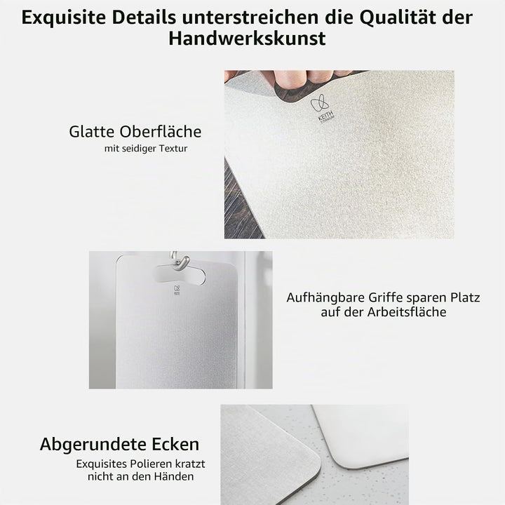 KEITH Titan Schneidebrett, doppelseitig, Hat einen praktischen Griff für Fleisch, Obst und Gemüse id