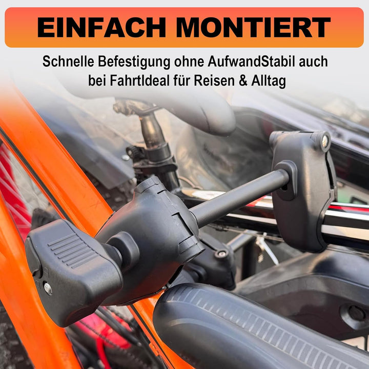 TEOV Rahmenhalter für Fahrradträge 33 cm, Abschliessbare Rahmenhalterung, für U-Förmiger Rahmen Ø 2,