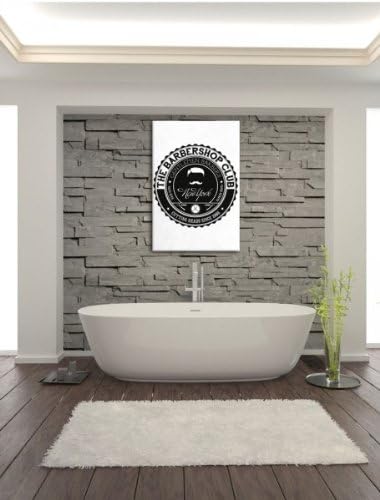 the Barber-Shop-Club white Leinwandbild Bild auf Leinwand, XXL riesige Bilder fertig gerahmt mit Kei