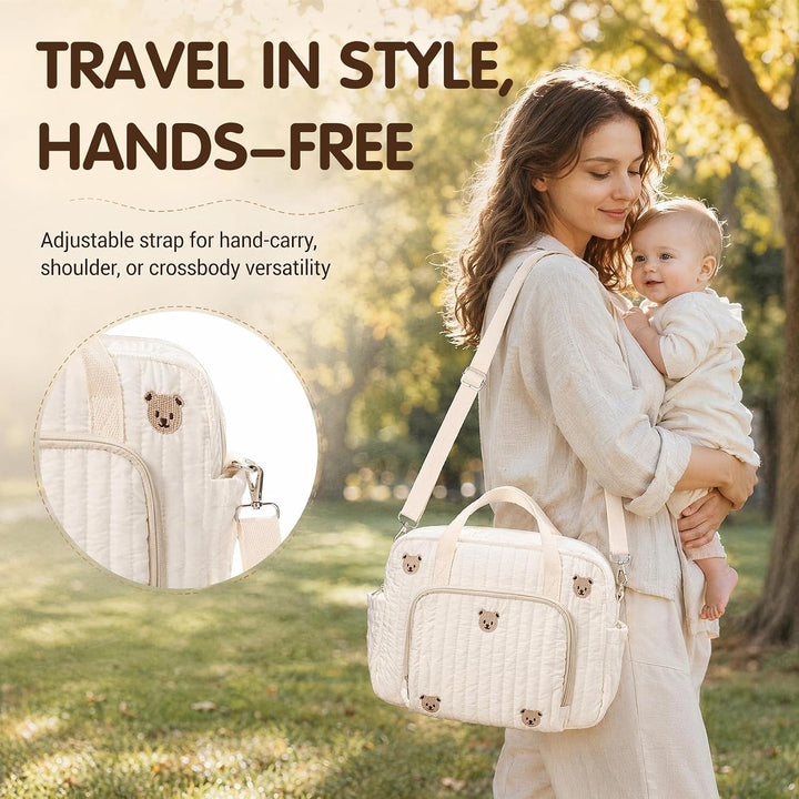 Vielseitige Wickeltasche für Mütter, Baby und Umstandstasche, Wickeltasche Kinderwagen für Mamas, Re