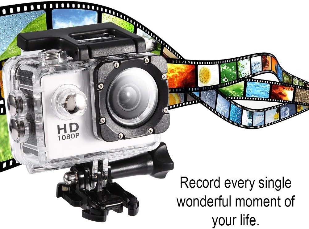Mini DV Sportkamera, Action Kamera 4K wasserdichte 30 m Outdoor Sportvideo DV Kamera 1080P Full HD L