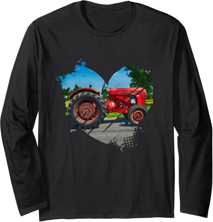 Alter Trecker Traktor Schlepper Landwirt Bauer Langarmshirt