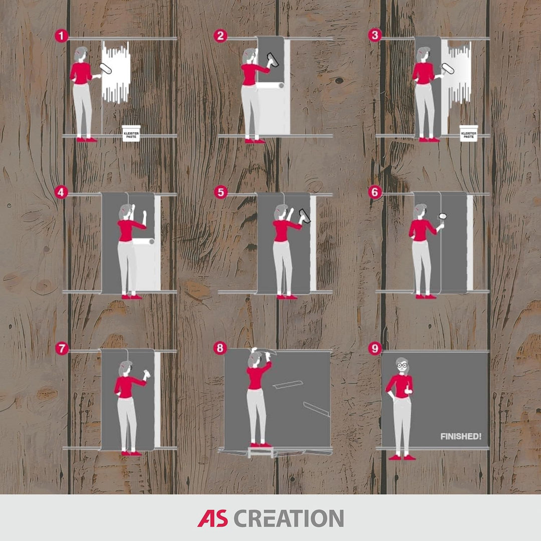Rustikale 3D Holzplanken Vliestapete im Vintage Landhausstil – Beige, Braun