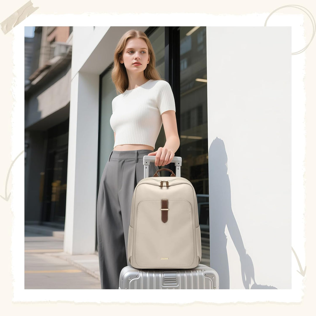 Rucksack Damen Herren Elegant,16 Zoll Laptop Rucksack Wasserdicht mit Laptopfach, Business Laptoptas