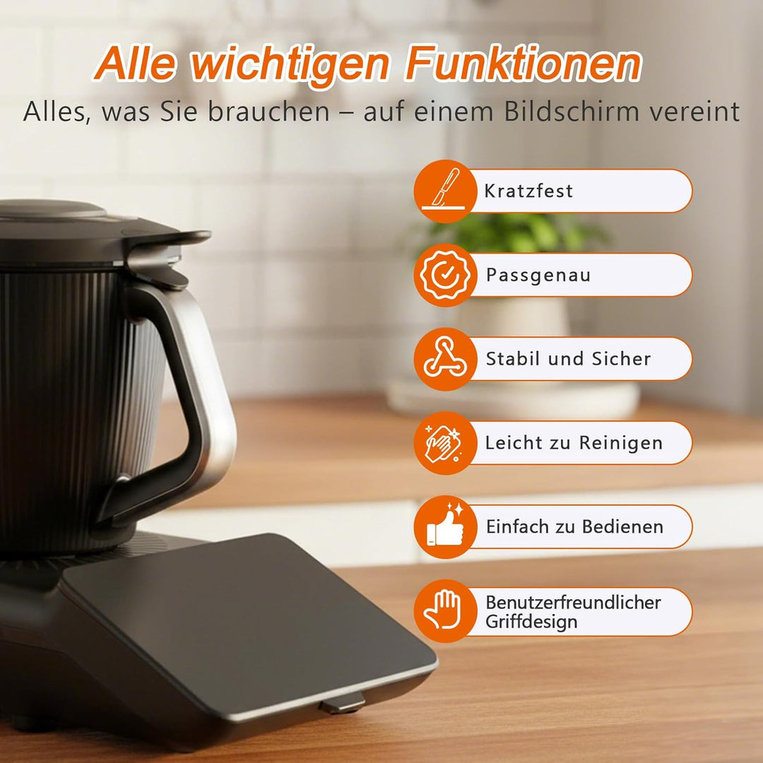 Displayschutz für Vorwerk Thermomix TM7,Schützt das Display vor Kratzern und Stössen,Display Schutz