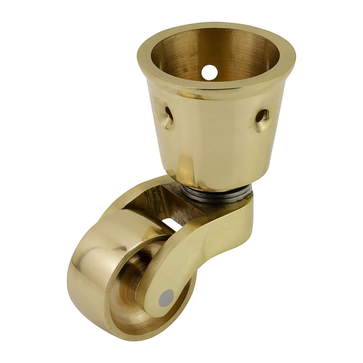Lenkrolle aus massivem Messing mit 25 mm Rad (4 Stück) – echtes massives poliertes Messing – Antik V