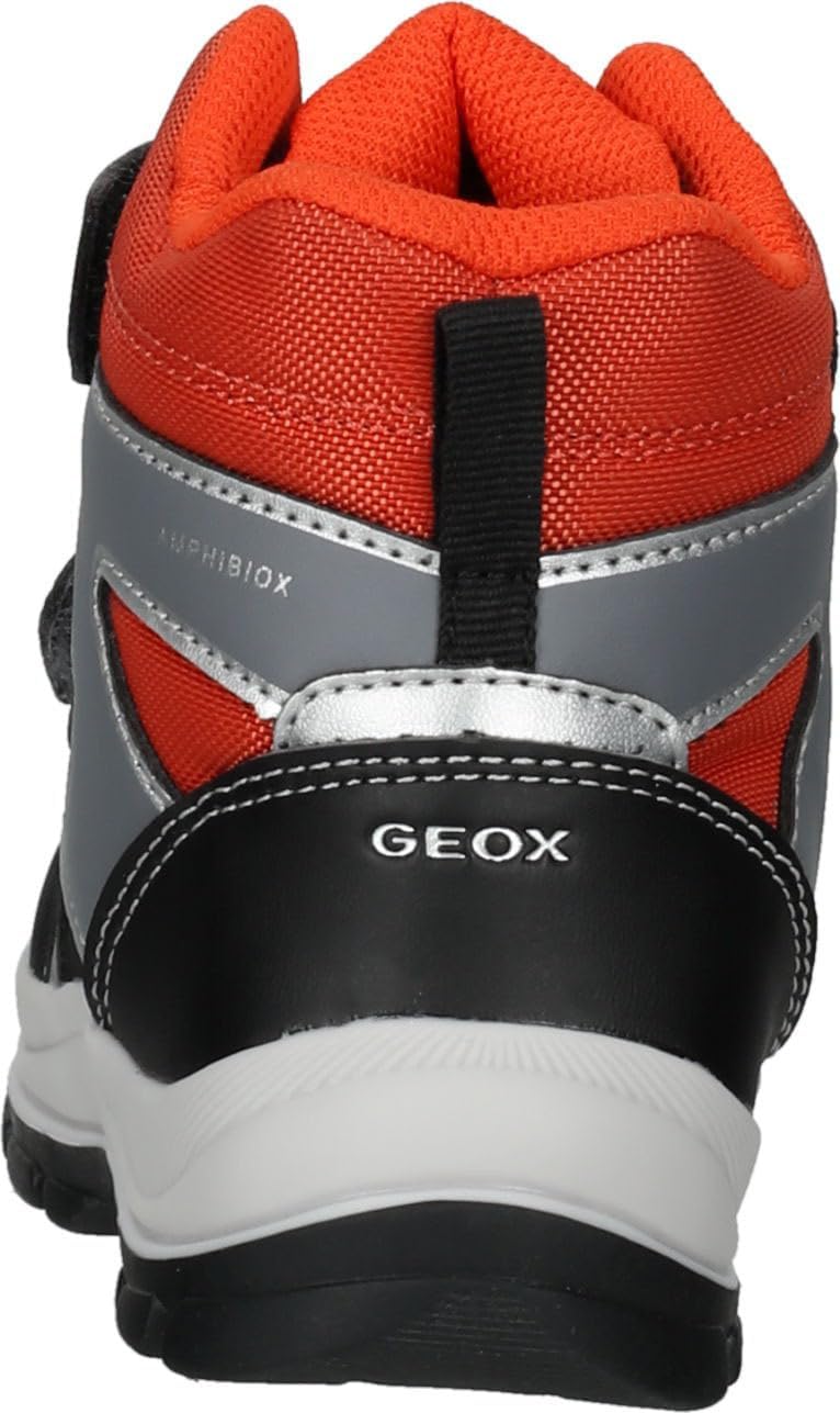 Geox Jungen B Flanfil Boy B ABX Stiefeletten 23 EU Black Orange, 23 EU Black Orange