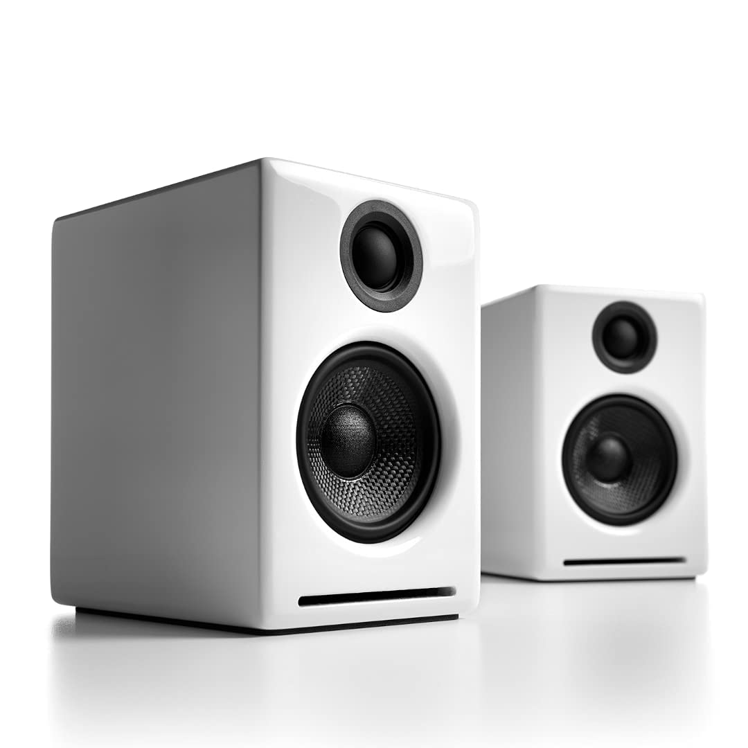 Audioengine A2+ 60W Aktiver Desktop-Lautsprecher | Integrierter DAC & Analogverstärker | Direkter US