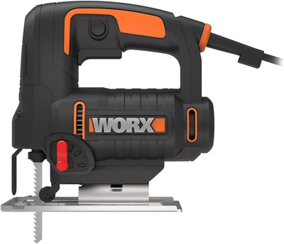 WORX WX477.1 Stichsäge 550W zum Schneiden von Holz, Stahl & Aluminium - ideal für Gehrungsschnitte –