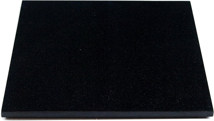 Yuchengstone Servierplatte aus schwarzem Granit – Handgefertigte Natursteinplatte, massiv, eckig, 28