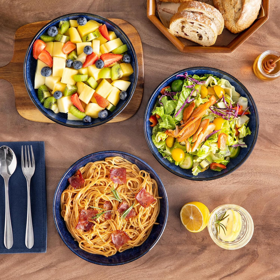 vancasso Stern Suppenteller 4er Set, 1140 Ml grossen Pastateller, Spaghetti Tiefteller, Nudelschalen