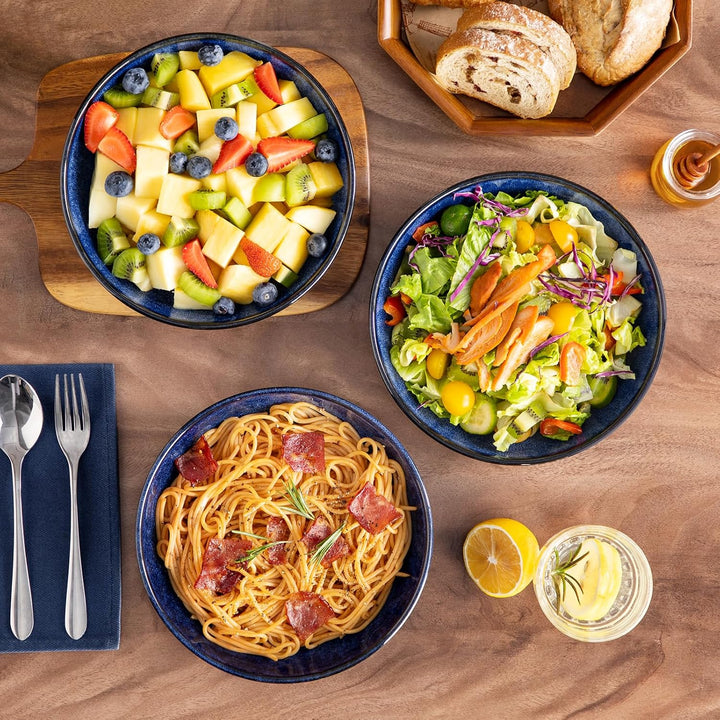 vancasso Stern Suppenteller 4er Set, 1140 Ml grossen Pastateller, Spaghetti Tiefteller, Nudelschalen