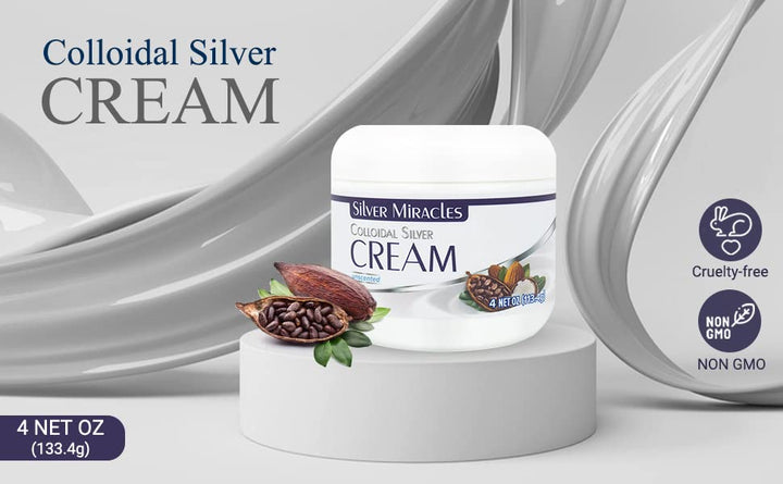 Silver Miracles Colloidal Silver Cream - 4oz