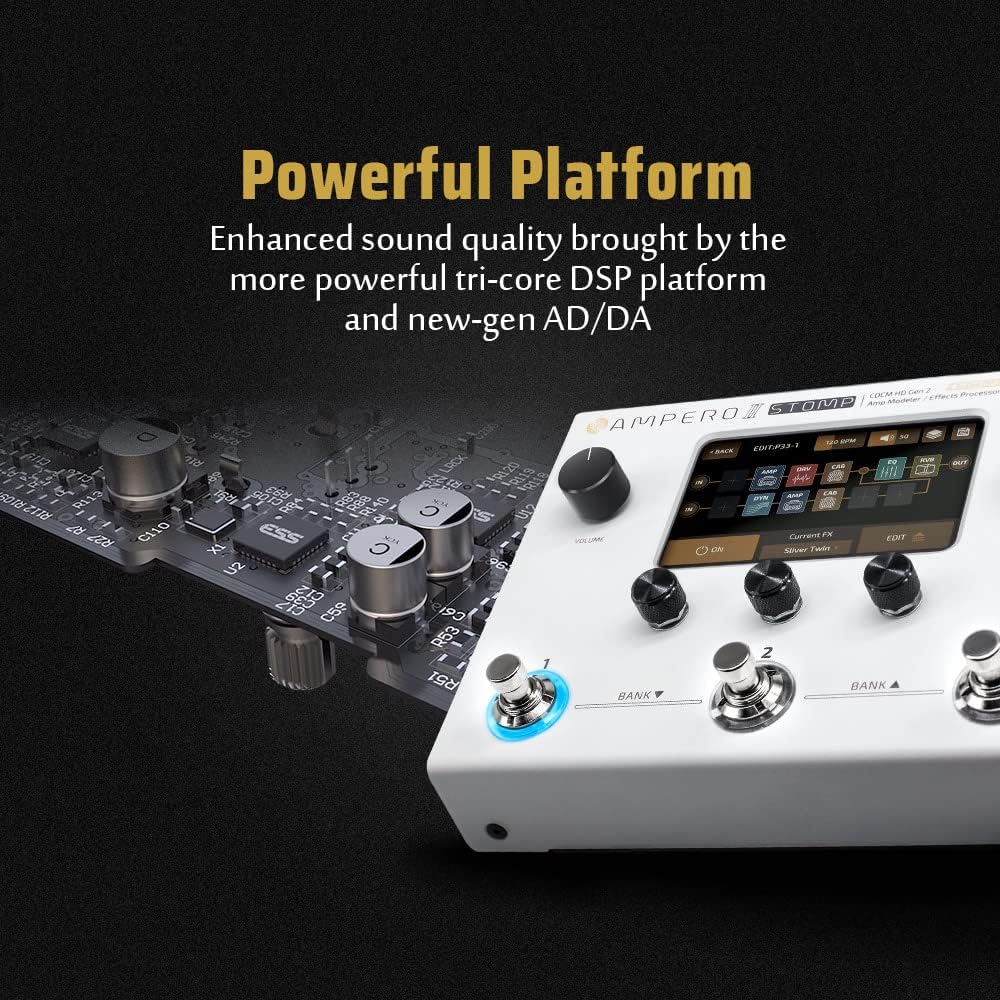 HOTONE Gitarre Bass Multi-Effekte Prozessor Gitarren Bass Effektpedal Touchscreen Gitarre Bass Amp M