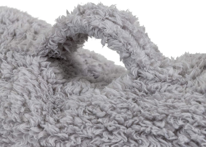 Icon Teddybär Rückenlehne Lesekissen, Grau, 2er Pack, Lesekissen Flauschig mit Sitzsack Füllung, Rüc