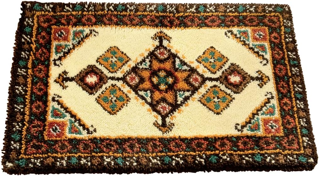 Vervaco Knüpfteppich mit Knüpfhaken, Multi Colored