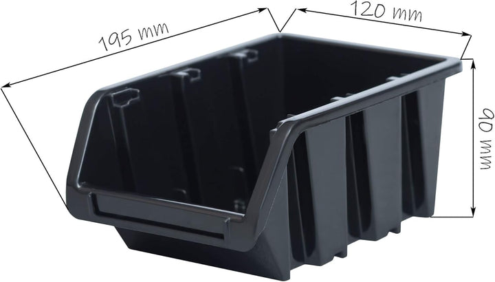 Lagersystem Wandregal 576 x 390 mm | 15 stck. Box | Stapelboxen Schüttenregal Sichtlagerkästen | Ext