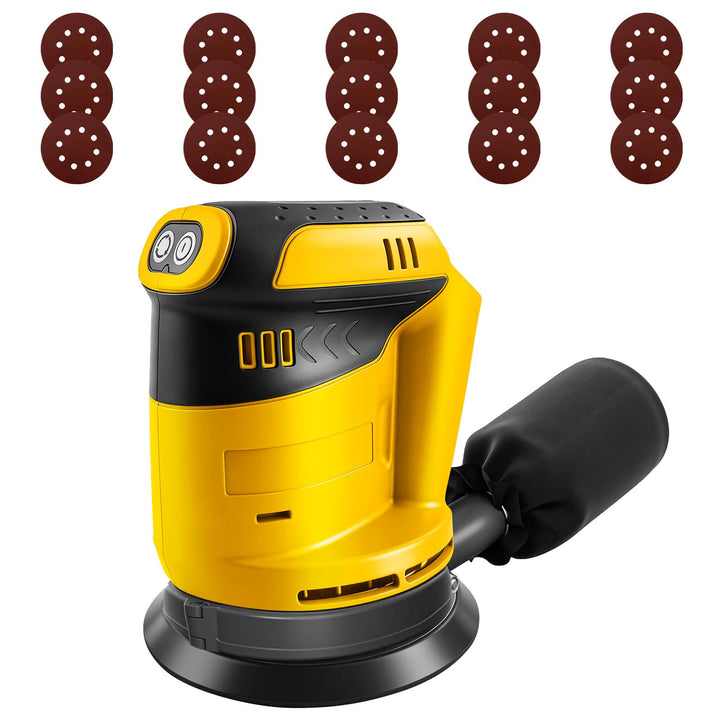 Roadtime Exzenterschleifer für DeWalt 20V Akku(no Akku),125mm Schleifmaschine 20,000 U/min, 3 Geschw